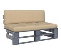 vidaXL Tuinmiddenbank pallet geïmpregneerd grenenhout grijs3066484 G