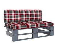 Vidaxl Canapé Central Palette De Jardin Gris Bois De Pin Imprégné