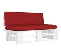 vidaXL Tuinmiddenbank pallet geïmpregneerd grenenhout wit3066499 Blanc G