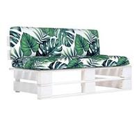 Vidaxl Canap¿¿ Central Palette De Jardin Blanc Bois De Pin Impr¿¿Gn¿¿ Blanc