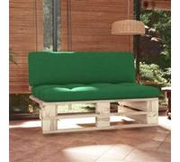 Canapé Central Palette De Jardin Bois De Pin Imprégné Vidaxl Vert