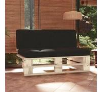 Canapé Central Palette De Jardin Bois De Pin Imprégné Vidaxl Noir