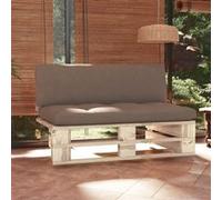 Canapé Central Palette De Jardin Bois De Pin Imprégné Vidaxl Marron