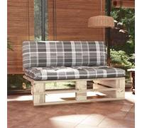 Vidaxl Canap¿¿ Central Palette De Jardin Bois De Pin Impr¿¿Gn¿¿