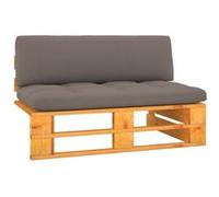 Vidaxl Canapé Central Palette De Jardin Marron Miel Bois Pin Imprégné Marron