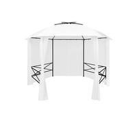 vidaXL Tuinpaviljoen met gordijnen 180 g/mÂ² 360x312x265 cm wit312234
