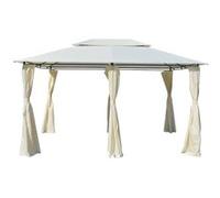 vidaXL Tonnelle avec Rideaux Tente de Réception de Terrasse Pavillon de Patio Chapiteau de Jardin Tente de Mariage Fête 43216