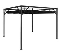 vidaXL Chapiteau de jardin avec auvent rétractable 3x3 m Anthracite