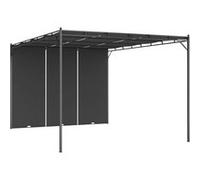 Vidaxl Belvédère De Jardin Avec Rideau Latéral 4x3x2,25 M Anthracite
