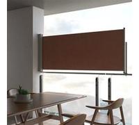 vidaXL Auvent latéral rétractable de patio 100x300 cm Marron