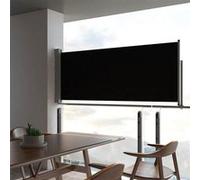 vidaXL Auvent Latéral Rétractable de Patio 100x300 cm Noir Pare-vue Brise-vent 45184