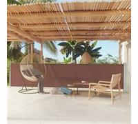 Vidaxl Auvent Latéral Rétractable De Patio 117x600 Cm Marron Marron