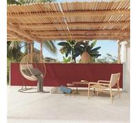 vidaXL Tuinscherm uittrekbaar 117x600 cm rood317949 Rouge G