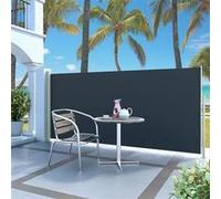 Auvent Latéral Rétractable de Patio Ecran de Jardin Ecran d'Intimité Terrasse Balcon Extérieur Résistance aux UV 140x300 cm Noir 317874