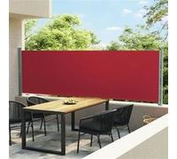 Vidaxl Auvent Latéral Rétractable De Patio 140x600 Cm Rouge Blanc