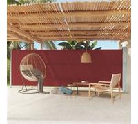 vidaXL Auvent latéral rétractable de patio 180x600 cm Rouge