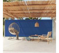 Auvent Latéral Rétractable de Patio Ecran de Jardin Ecran d'Intimité Terrasse Balcon Extérieur Résistance aux UV 200x600 cm Bleu