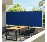 Auvent Latéral Rétractable De Patio 600x160 Cm Bleu Bleu