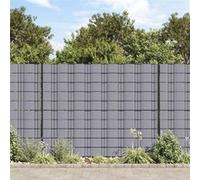 vidaXL Écrans d'intimité de jardin 4 pcs PVC 35x0,19 m Gris clair mat