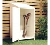 vidaXL Tuinschuur 55x52x112 cm massief vurenhout wit152179 G