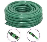 Tuyau d'Arrosage avec Jeu de Raccords Tuyau d'Irrigation Jardin Vert PVC vidaXL