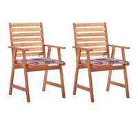 vidaXL Tuinstoelen 2 st met kussens massief acaciahout3064333 G
