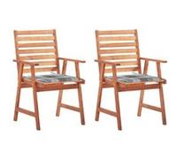 vidaXL Tuinstoelen 2 st met kussens massief acaciahout3064334 G