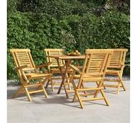 Vidaxl Chaises De Jardin Pliantes 4 Pcs 56x63x90 Cm Bois Massif Teck