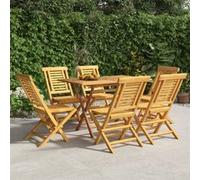 vidaXL Tuinstoelen inklapbaar 6 st 47x63x90 cm massief teakhout3155047 Bois G