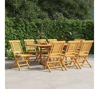 vidaXL Chaises pliantes lot de 8 47 x 63 x 90 cm en bois de teck massif 3155048