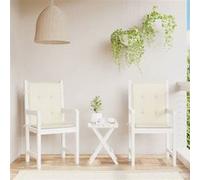 Vidaxl Coussins De Chaise De Jardin ¿¿ Dossier Bas Lot De 2 Cr¿¿Me