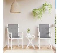 Lot de 2 Coussins de Chaise de Jardin à Dossier Bas Extérieur Rouge vidaXL