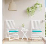 Tuinstoelkussens 2 st 40x40x3 cm stof turquoise361029