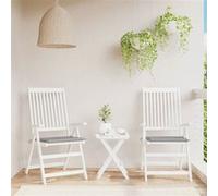 Tuinstoelkussens 2 st 50x50x3 cm stof grijs47597