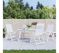 Coussins de Chaise de Jardin Lot de 4, Coussin de Siège de Salon, Coussin de Meuble de Terrasse, Coussin d'Assise Extérieur, Crème 40x40x3cm Tissu