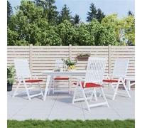vidaXL Tuinstoelkussens 4 st 40x40x3 cm oxford stof rood47593 Rouge G