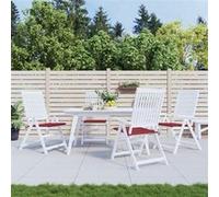 Tuinstoelkussens 4 st 50x50x3 cm oxford stof wijnrood314057