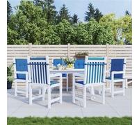 Vidaxl Coussins De Chaise De Jardin 6 Pcs Bleu Royal 100x50x3 Cm