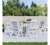 vidaXL Tuinstoelkussens 6 st 120x50x3 cm stof ruitpatroon grijs314130 Multicolore G