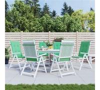 Coussins de Chaise de Jardin à Dossier Haut Terrasse Lot de 4 Noir Tissu vidaXL
