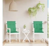 Tuinstoelkussens lage rug 2 st 100x50x3 cm oxford stof groen47556