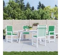 Lot de 4 Coussins de Chaise de Jardin à Dossier Bas, Coussins de Siège de Patio, Coussins de Canapé de Jardin, Coussins d'Assise Extérieur, Vert
