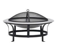 Vidaxl Foyer Extã©Rieur Avec Gril En Acier Inoxydable 76 Cm