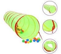Tunnel de Jeu pour Enfants avec 250 Balles Bébé Exterieur Vert Polyester vidaXL