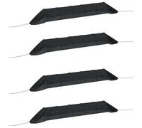 vidaXL Tunnel en filet 4 pcs. noir acier et polyéthylène