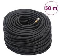 Tuyau d'Air Hybride, Tuyau Pneumatique de Compresseur, Flexible d'Air du Compresseur, Tuyau à Air Comprimé de Sécurité, Noir 0,6 50 m Caoutchouc et