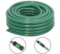 vidaXL Tuyau d'arrosage avec jeu de raccords vert 0,75" 100 m PVC