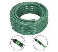 vidaXL Tuyau d'arrosage avec jeu de raccords vert 0,5" 50 m PVC