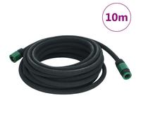 vidaXL Tuyau d'arrosage de jardin noir 0,6"" 10 m caoutchouc
