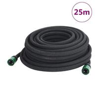 vidaXL Tuyau d'arrosage de jardin noir 0,6"" 25 m caoutchouc